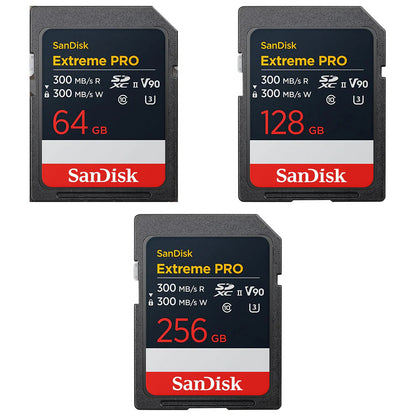 [BRAND NEW] SanDisk Extreme Pro UHS II SDXC V90 U3 SD Memory Card with 300MB/s Read and 260 / 300MB/s Write Speed, Uninterrupted Cinema-Quality 8K, 4K, Full HD Video Support | 128GB