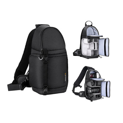 [BRAND NEW] K&F Concept 10L Nylon Black / Golden Leather Camera Sling Bag with Tripod Holder