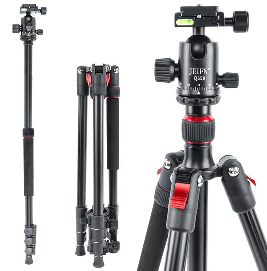 [BRAND NEW] Jeifn by Zomei Q558 Professiol Aluminum Foldable Camera Tripod with Detachable Monopod