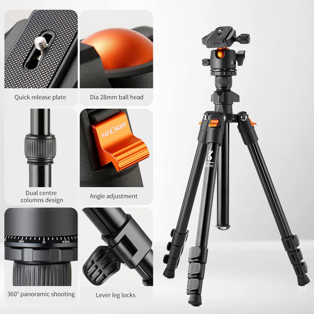 [BRAND NEW] K&F Concept BI234M Lightweight Compact Travel Camera Tripod Magnesium Alloy with Ball Head