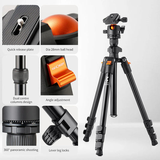 [BRAND NEW] K&F Concept BI234M Lightweight Compact Travel Camera Tripod Magnesium Alloy with Ball Head