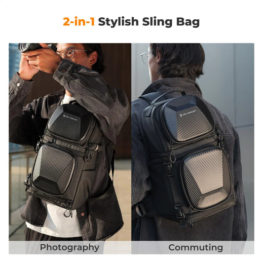 [BRAND NEW] K&F Concept 10L Camera Crossbody Bag Single Sling Strap Hardshell Backpack