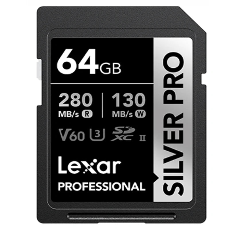 [BRAND NEW] Lexar Professiol 64GB Silver Pro SDXC UHS-II Memory Card V60 Class 10 U3 with Max 280MB/s