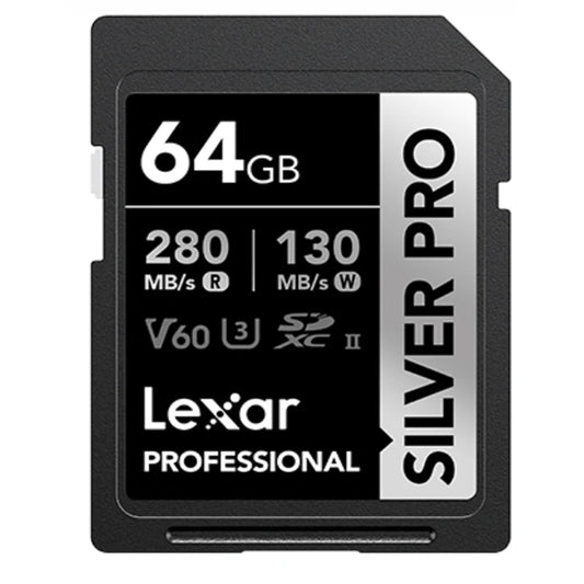 [BRAND NEW] Lexar Professiol 64GB Silver Pro SDXC UHS-II Memory Card V60 Class 10 U3 with Max 280MB/s