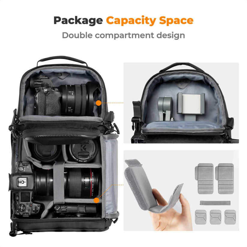 [BRAND NEW] K&F Concept 10L Camera Crossbody Bag Single Sling Strap Hardshell Backpack