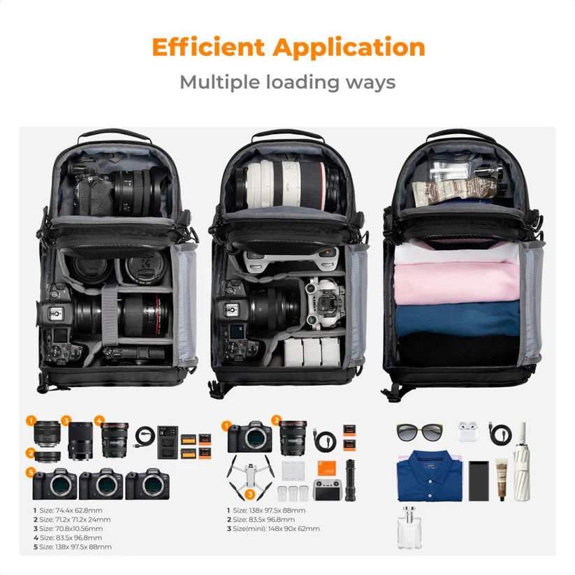 [BRAND NEW] K&F Concept 10L Camera Crossbody Bag Single Sling Strap Hardshell Backpack