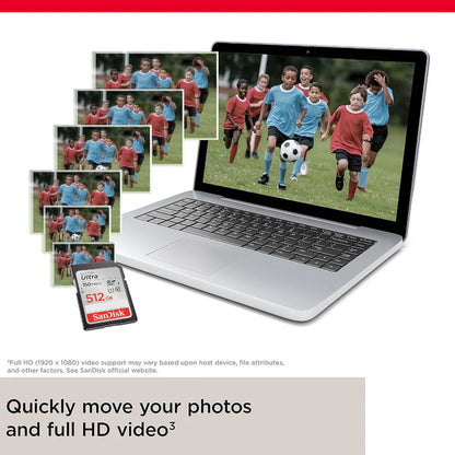 [BRAND NEW] Sandisk Ultra SDSDUNC 512GB SDXC UHS-I U1 Class 10 Memory SD Card with 150MB/s