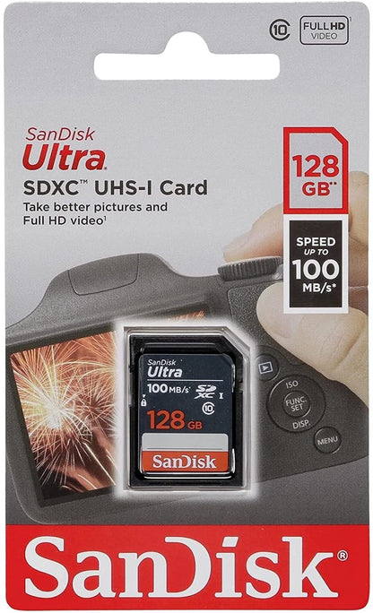 [BRAND NEW] SanDisk Ultra SD Card UHS-I SDXC Class 10, 100MB/s Read and Write Speed 128GB