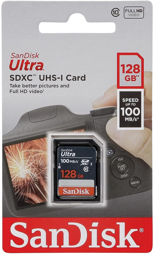 [BRAND NEW] SanDisk Ultra SD Card UHS-I SDXC Class 10, 100MB/s Read and Write Speed 128GB