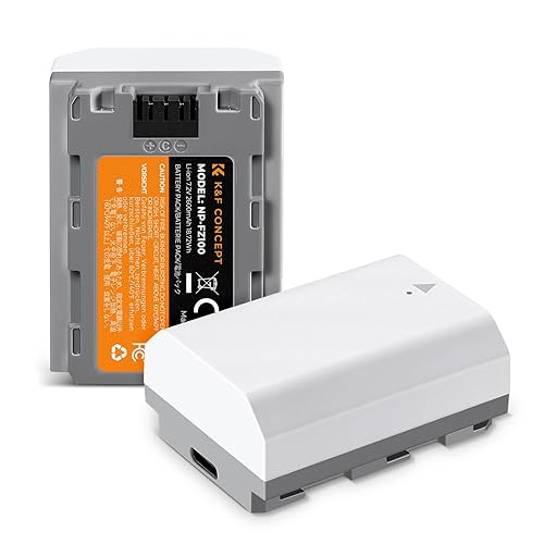 [BRAND NEW] K&F Concept Sony NP-FZ100 NPFZ100 (2-Pack) Fully Decoded 2600mAh Battery with USB Type-C Fast Direct Charging for Sony Alpha