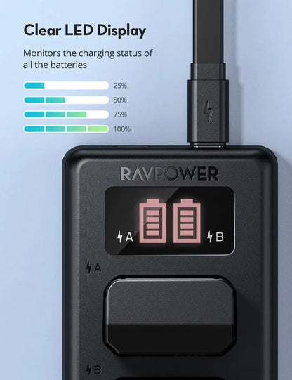 [BRAND NEW] RAVPower Dual Charger Kit for Sony Alpha