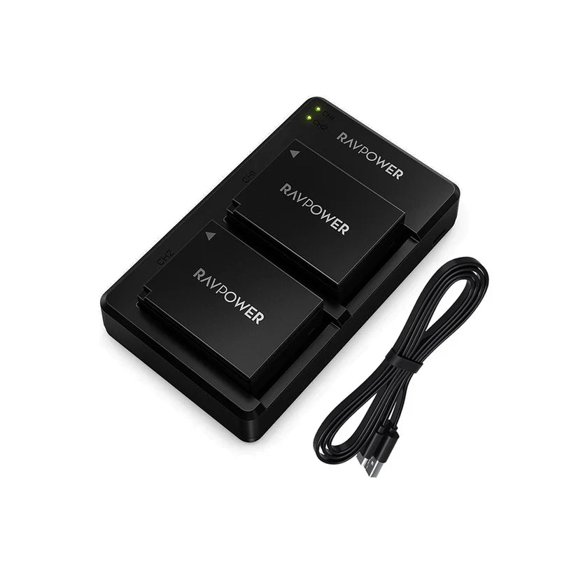 [BRAND NEW] RAVPower (2-Pack) NP-W126S NP-W126 NPW126 Battery & Dual Charger Kit