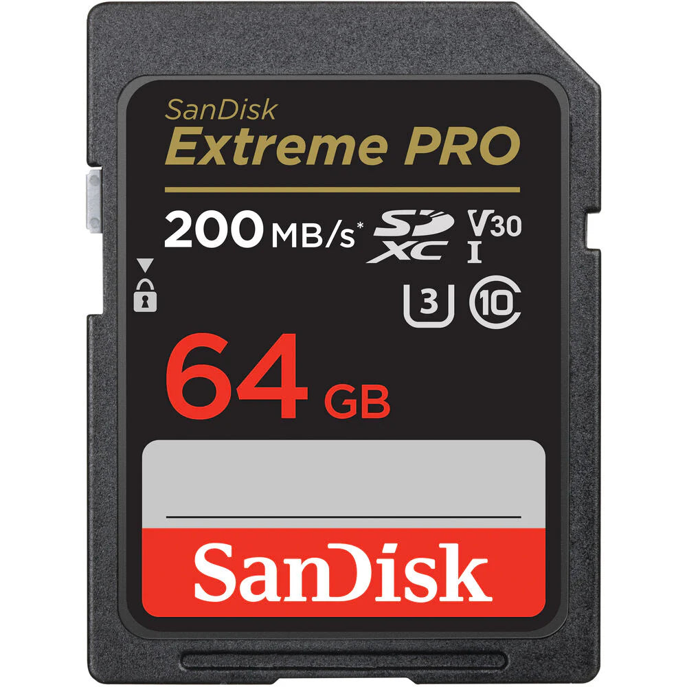 [BRAND NEW] SanDisk Extreme Pro SD Card UHS-I SDXC Class 10 with 200MB/s Read Speed V30 64GB