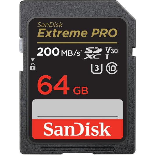 [BRAND NEW] SanDisk Extreme Pro SD Card UHS-I SDXC Class 10 with 200MB/s Read Speed V30 64GB