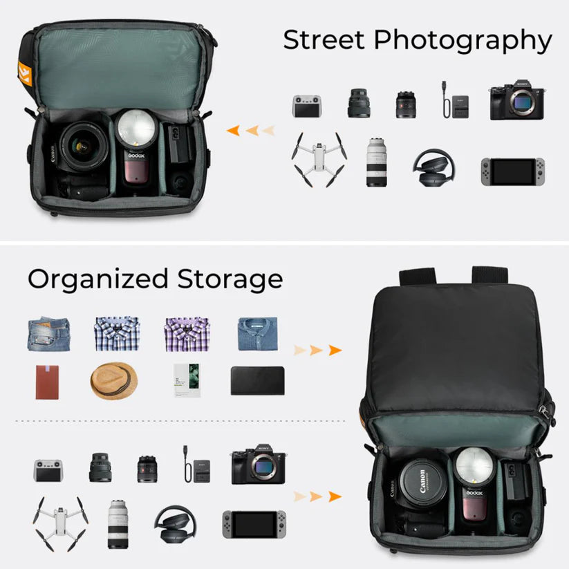 [BRAND NEW] K&F Concept 7-22L Convertible Professional Photography Camera Backpack