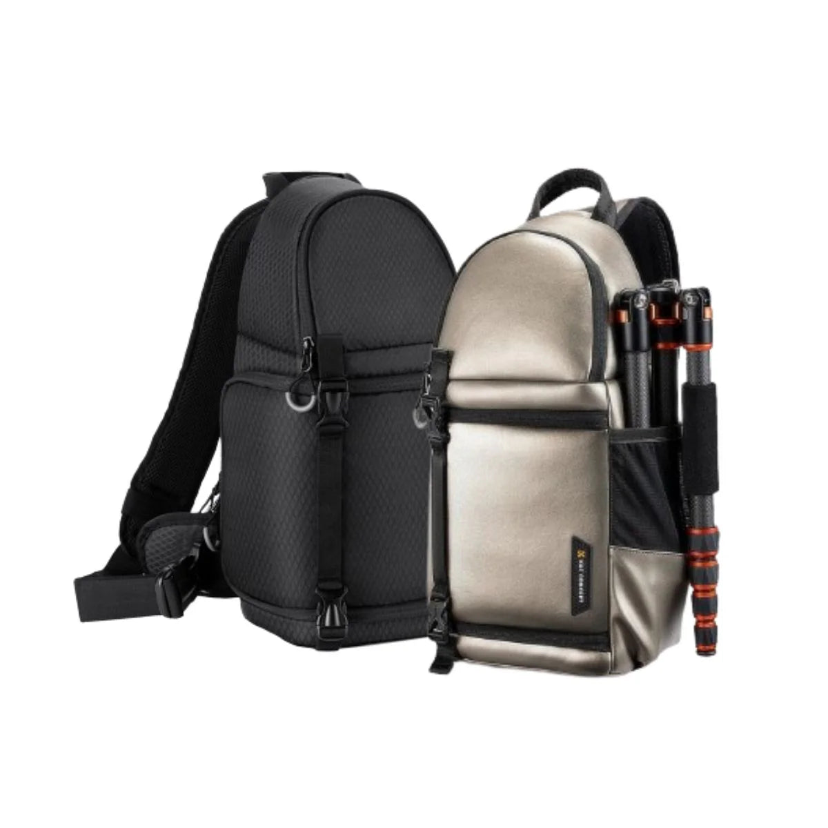 [BRAND NEW] K&F Concept 10L Nylon Black / Golden Leather Camera Sling Bag with Tripod Holder