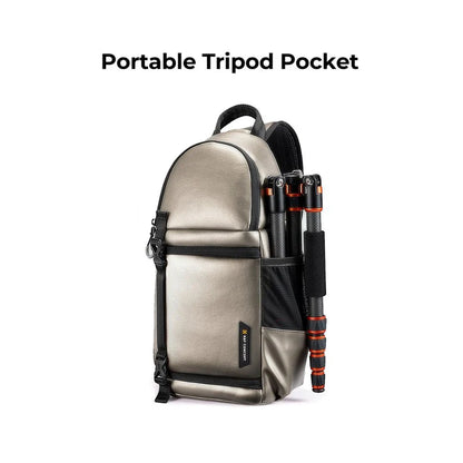 [BRAND NEW] K&F Concept 10L Nylon Black / Golden Leather Camera Sling Bag with Tripod Holder