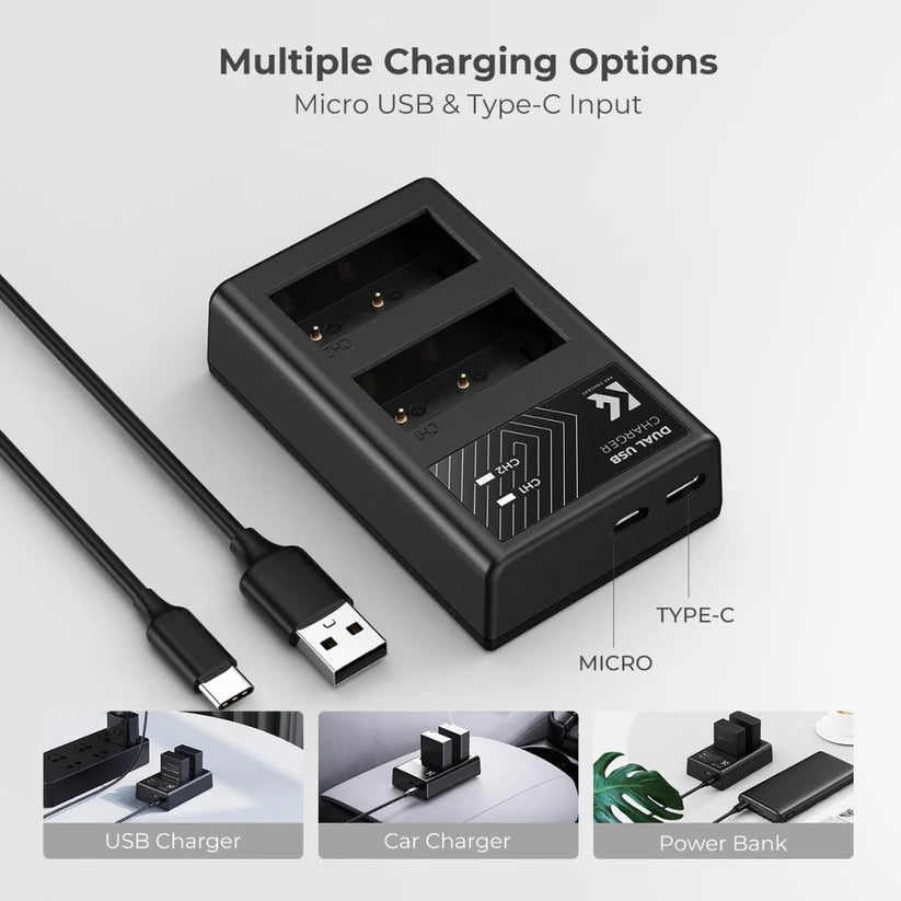 [BRAND NEW] K&F Concept (2-Pack) NP-W126S NPW126 Battery and Dual Charger Kit