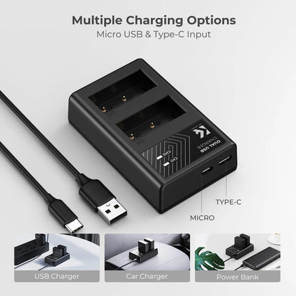 [BRAND NEW] K&F Concept (2-Pack) NP-W126S NPW126 Battery and Dual Charger Kit