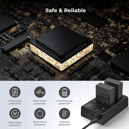 [BRAND NEW] K&F Concept (2-Pack) NP-W126S NPW126 Battery and Dual Charger Kit