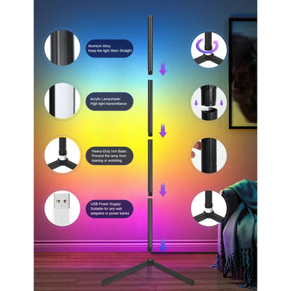 [BRAND NEW] Luxceo F0102 RGB LED Corner Light Tube Stand Lamp