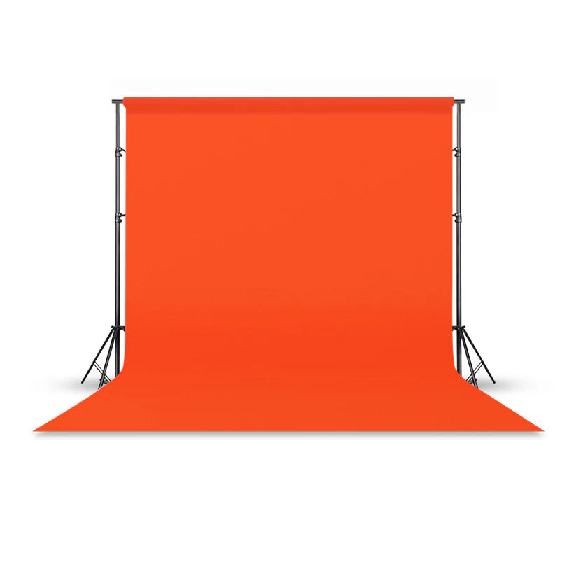 [BRAND NEW] Pxel P272 2.7 x 10m Seamless Solid Color Paper Photo Background Backdrop (Bright Orange)