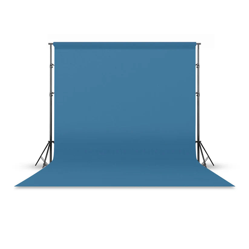 [BRAND NEW] Pxel P272 2.7 x 10m Seamless Solid Color Paper Photo Background Backdrop (Marine Blue)