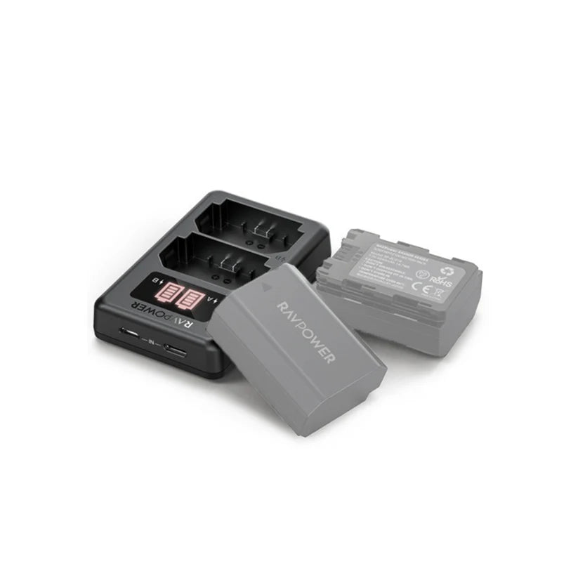 [BRAND NEW] RAVPower NP-FZ100 NPFZ100 Dual Charger Kit for Sony Alpha