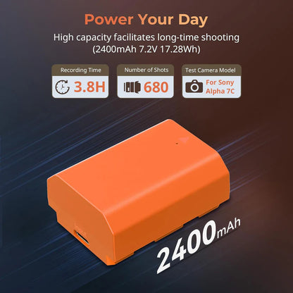 [BRAND NEW] SmallRig NP-FZ100 Rechargeable Lithium-Ion Battery 2400mAh 7.2V with USB-C Direct Charging