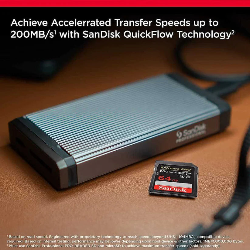 [BRAND NEW] SanDisk Extreme Pro SD Card UHS-I SDXC Class 10 with 200MB/s Read Speed V30 64GB