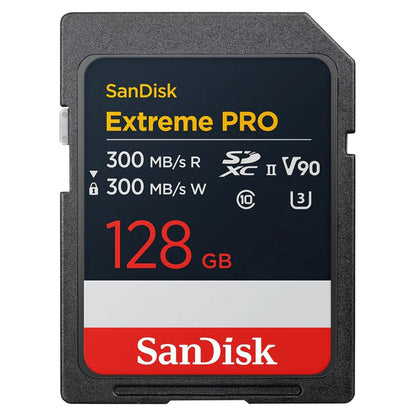 [BRAND NEW] SanDisk Extreme Pro UHS II SDXC V90 U3 SD Memory Card with 300MB/s Read and 260 / 300MB/s Write Speed, Uninterrupted Cinema-Quality 8K, 4K, Full HD Video Support | 128GB
