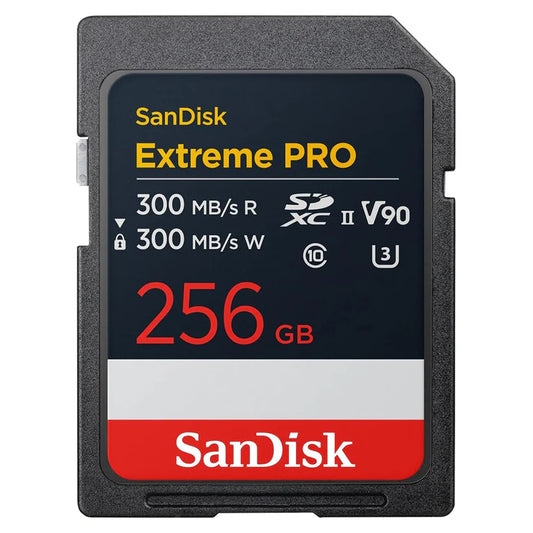 [BRAND NEW] SanDisk Extreme Pro UHS II SDXC V90 U3 SD Memory Card with 300MB/s Read and 260 / 300MB/s Write Speed, Uninterrupted Cinema-Quality 8K, 4K, Full HD Video Support | 256GB