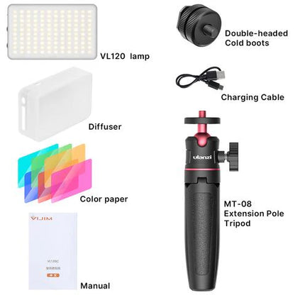[BRAND NEW] VIJIM by Ulanzi 2029 VL120 3200K-6500K Mini Pocket Adjustable LED Video Light