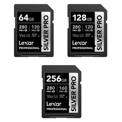 [BRAND NEW] Lexar Professiol 64GB Silver Pro SDXC UHS-II Memory Card V60 Class 10 U3 with Max 280MB/s