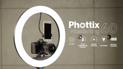 [BRAND NEW] Phottix Nuada 10 Go Kit LED Ring Light Video LED The Phottix Nuada 10 Go Kit LED Ring Light