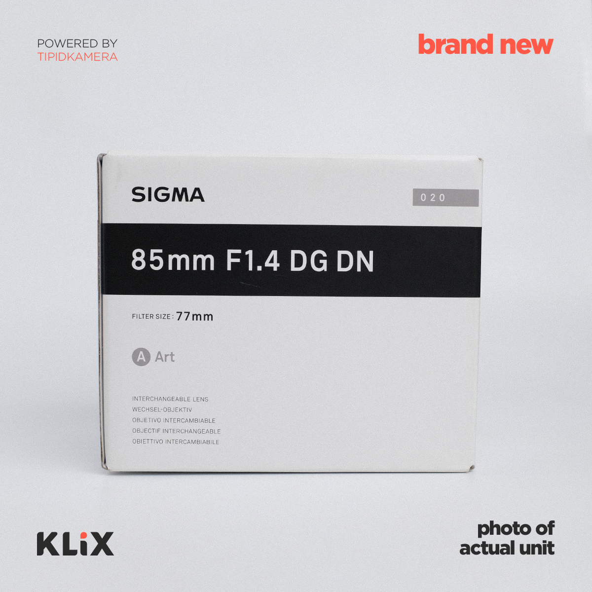 [BRAND NEW] Sigma 85mm f/1.4 DG DN ART (Sony Mount)