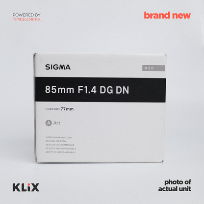[BRAND NEW] Sigma 85mm f/1.4 DG DN ART (Sony Mount)