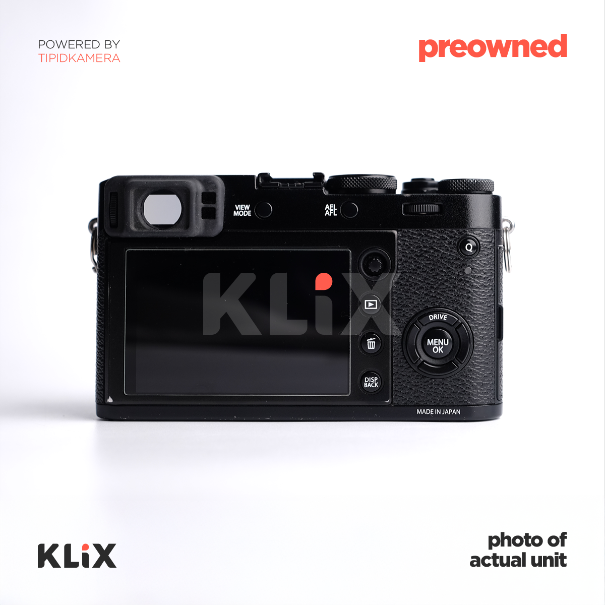 [PREOWNED] Fujifilm X100F (Black)